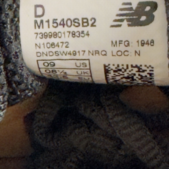 New Balance Men 1540V2 M1540SB2 US 9D Silver Blue Walking Shoes - Picture 15 of 15